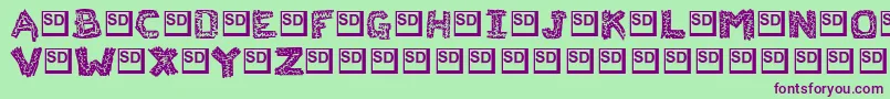 Flaksw Font – Purple Fonts on Green Background