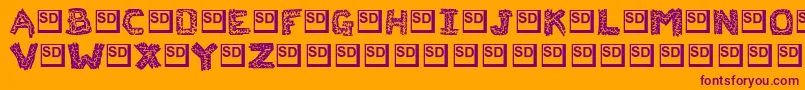 Flaksw Font – Purple Fonts on Orange Background