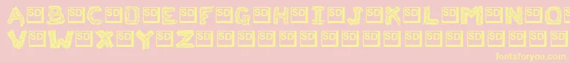 Flaksw Font – Yellow Fonts on Pink Background