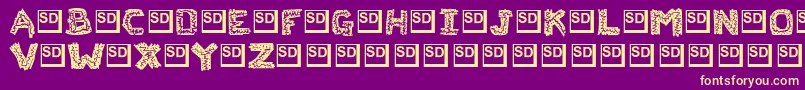 Flaksw Font – Yellow Fonts on Purple Background