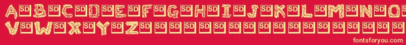 Flaksw Font – Yellow Fonts on Red Background