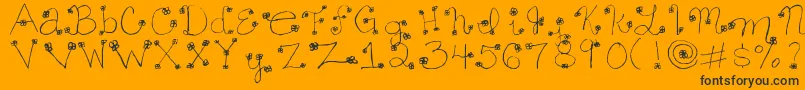 Daisy ffy Font – Black Fonts on Orange Background