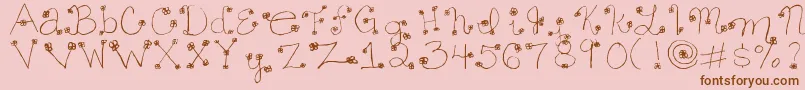 Daisy ffy Font – Brown Fonts on Pink Background