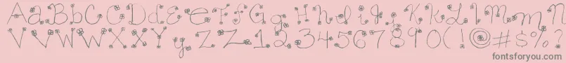 Daisy ffy Font – Gray Fonts on Pink Background