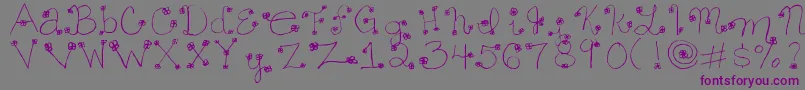Daisy ffy Font – Purple Fonts on Gray Background