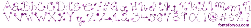 Daisy ffy Font – Purple Fonts on White Background