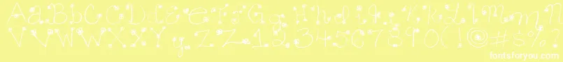 Daisy ffy Font – White Fonts on Yellow Background