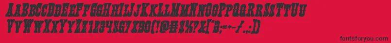 Texasrangerboldital Font – Black Fonts on Red Background