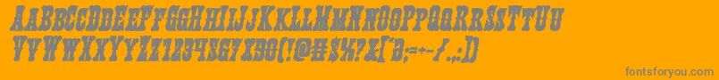 Texasrangerboldital Font – Gray Fonts on Orange Background