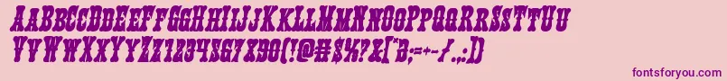 Texasrangerboldital Font – Purple Fonts on Pink Background