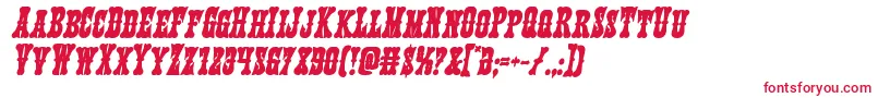 Texasrangerboldital Font – Red Fonts on White Background