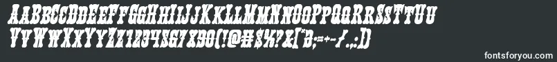 フォントTexasrangerboldital – 黒い背景に白い文字