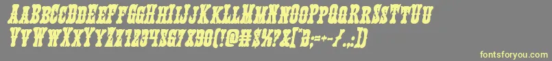 Texasrangerboldital Font – Yellow Fonts on Gray Background