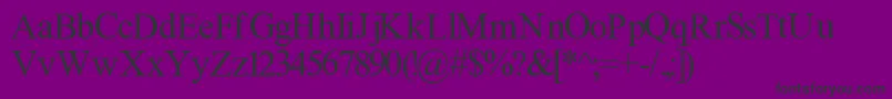 TempsNouveau-fontti – mustat fontit violetilla taustalla