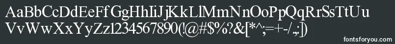 Шрифт TempsNouveau – белые шрифты на чёрном фоне