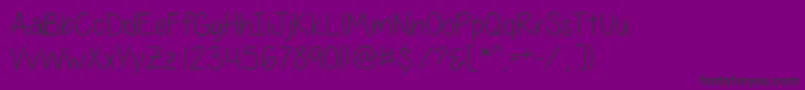 フォントAllThingsPinkSkinny – 紫の背景に黒い文字