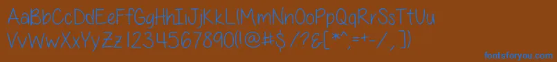 AllThingsPinkSkinny Font – Blue Fonts on Brown Background
