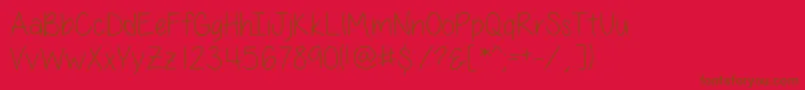 Czcionka AllThingsPinkSkinny – brązowe czcionki na czerwonym tle