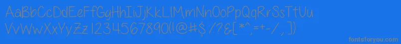 AllThingsPinkSkinny Font – Gray Fonts on Blue Background