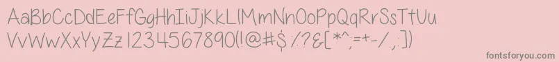AllThingsPinkSkinny-fontti – harmaat kirjasimet vaaleanpunaisella taustalla
