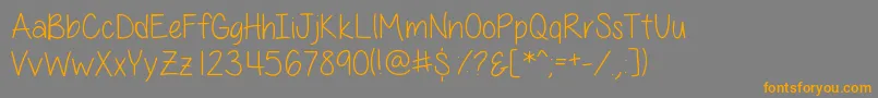 AllThingsPinkSkinny Font – Orange Fonts on Gray Background