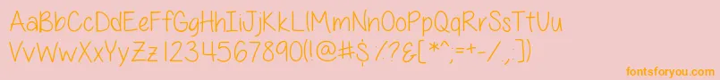 AllThingsPinkSkinny Font – Orange Fonts on Pink Background