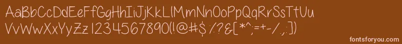 AllThingsPinkSkinny Font – Pink Fonts on Brown Background