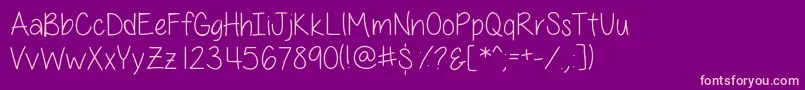 AllThingsPinkSkinny-Schriftart – Rosa Schriften auf violettem Hintergrund
