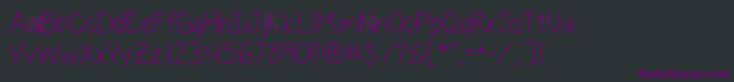 Шрифт AllThingsPinkSkinny – фиолетовые шрифты на чёрном фоне