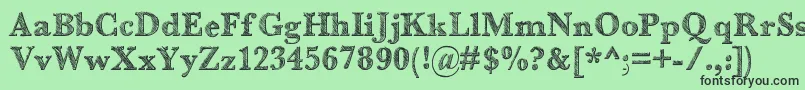 フォントLibro – 緑の背景に黒い文字