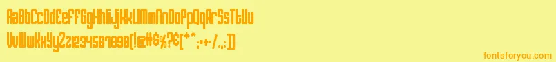 Atomic ffy Font – Orange Fonts on Yellow Background