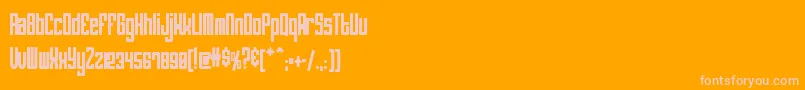 Atomic ffy Font – Pink Fonts on Orange Background