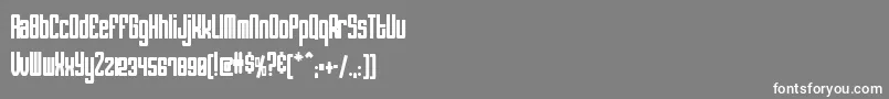 フォントAtomic ffy – 灰色の背景に白い文字