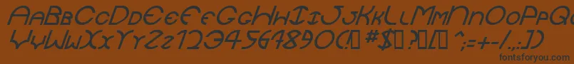 JaysetchItalic Font – Black Fonts on Brown Background