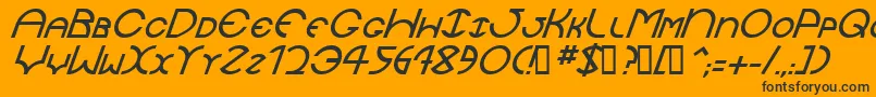 JaysetchItalic Font – Black Fonts on Orange Background