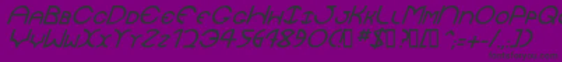 JaysetchItalic-Schriftart – Schwarze Schriften auf violettem Hintergrund