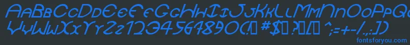 JaysetchItalic Font – Blue Fonts on Black Background