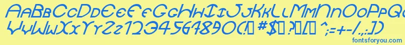 fuente JaysetchItalic – Fuentes Azules Sobre Fondo Amarillo