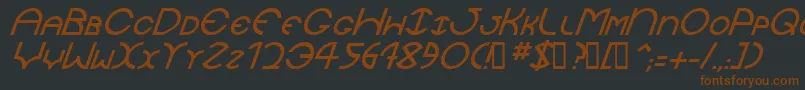 JaysetchItalic Font – Brown Fonts on Black Background