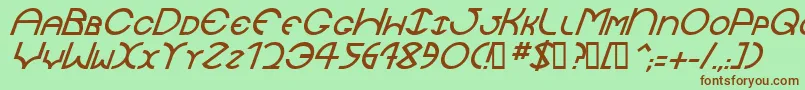 fuente JaysetchItalic – Fuentes Marrones Sobre Fondo Verde