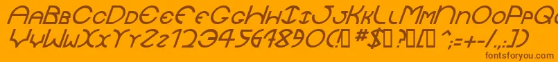 JaysetchItalic Font – Brown Fonts on Orange Background