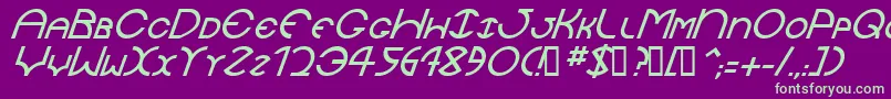 JaysetchItalic Font – Green Fonts on Purple Background