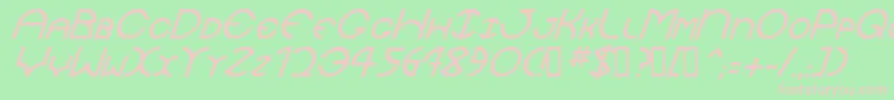 JaysetchItalic Font – Pink Fonts on Green Background