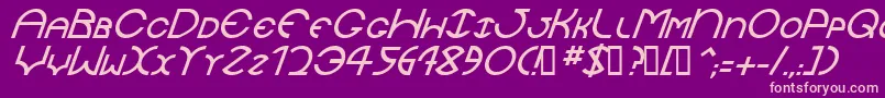 JaysetchItalic Font – Pink Fonts on Purple Background
