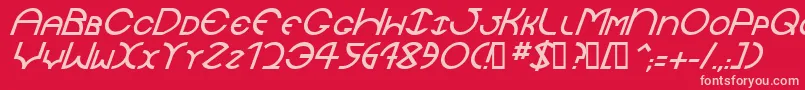 JaysetchItalic Font – Pink Fonts on Red Background