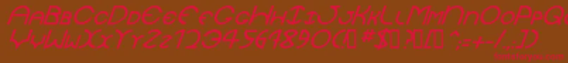 JaysetchItalic Font – Red Fonts on Brown Background