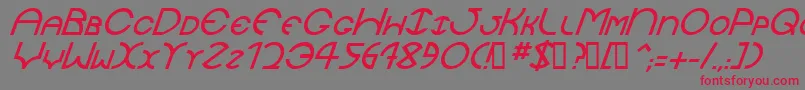 JaysetchItalic Font – Red Fonts on Gray Background