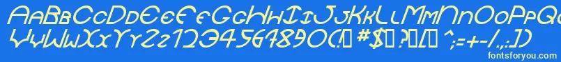 Шрифт JaysetchItalic – жёлтые шрифты на синем фоне