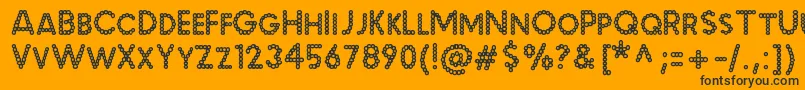 MalachecrunchRegular Font – Black Fonts on Orange Background