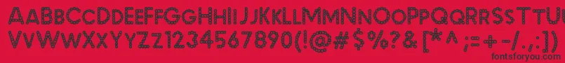 MalachecrunchRegular Font – Black Fonts on Red Background